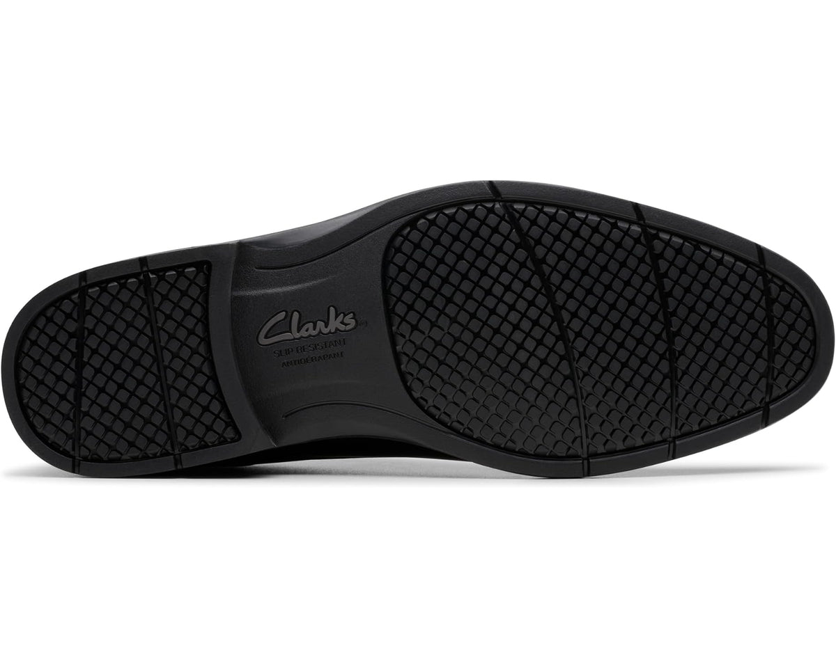 Men's Clarks Eldredge Cap Black Leather