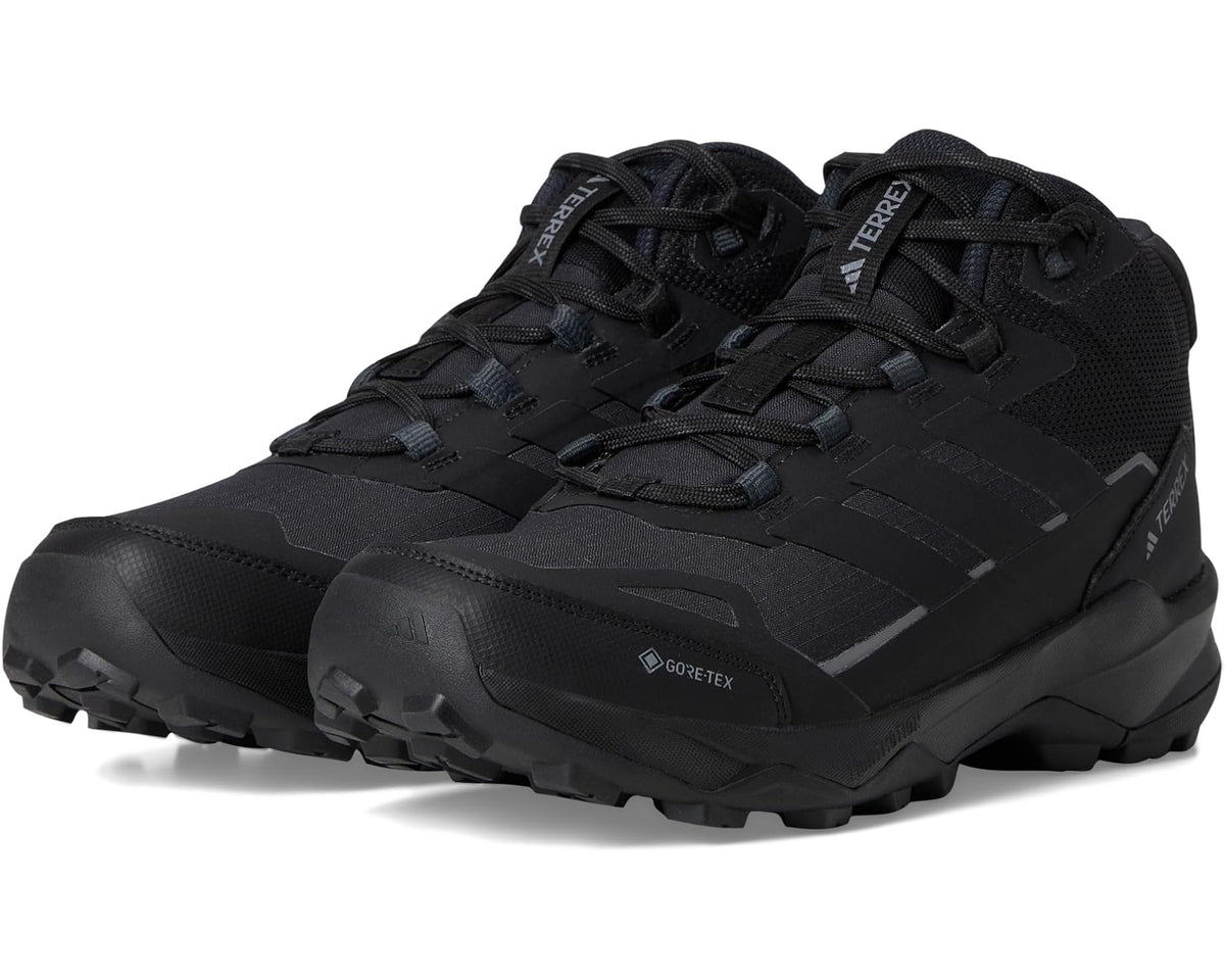 Men's adidas Outdoor Terrex Skychaser Ax5 Mid Top GORE-TEX Hiking Shoes Black/Black/Carbon