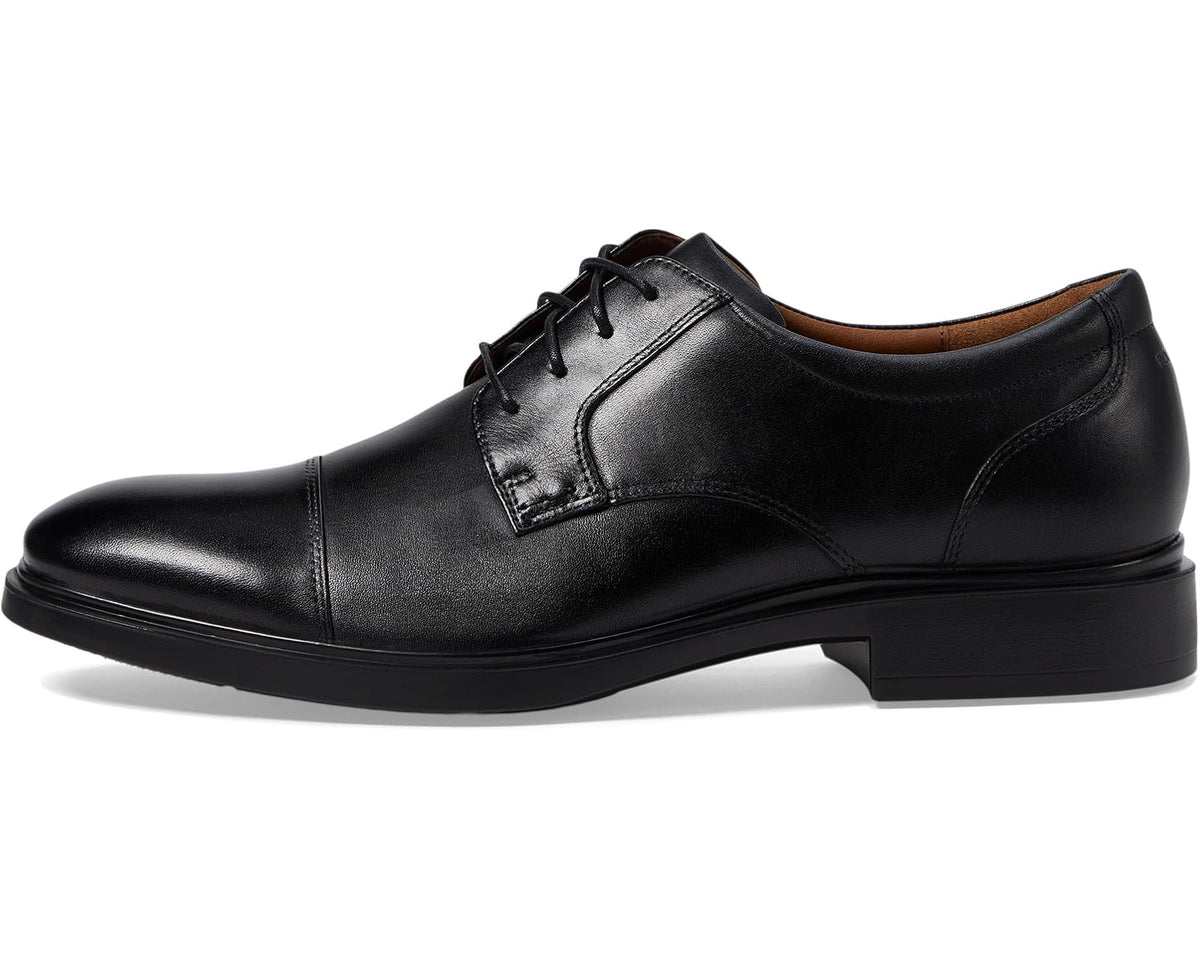 Men's Florsheim Forecast Waterproof Cap Toe Oxford Black Smooth