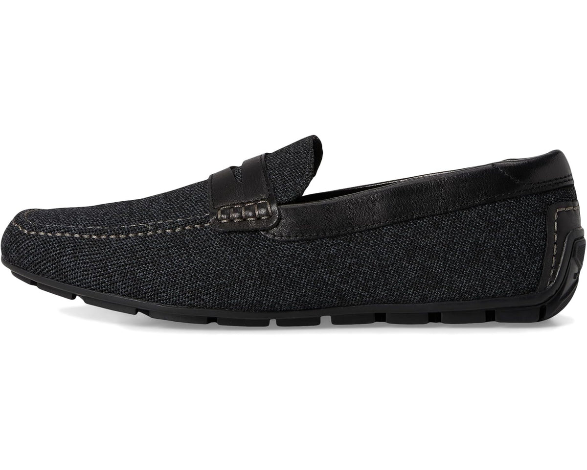 Men's Florsheim Motor Knit Moc Toe Penny Driver Black