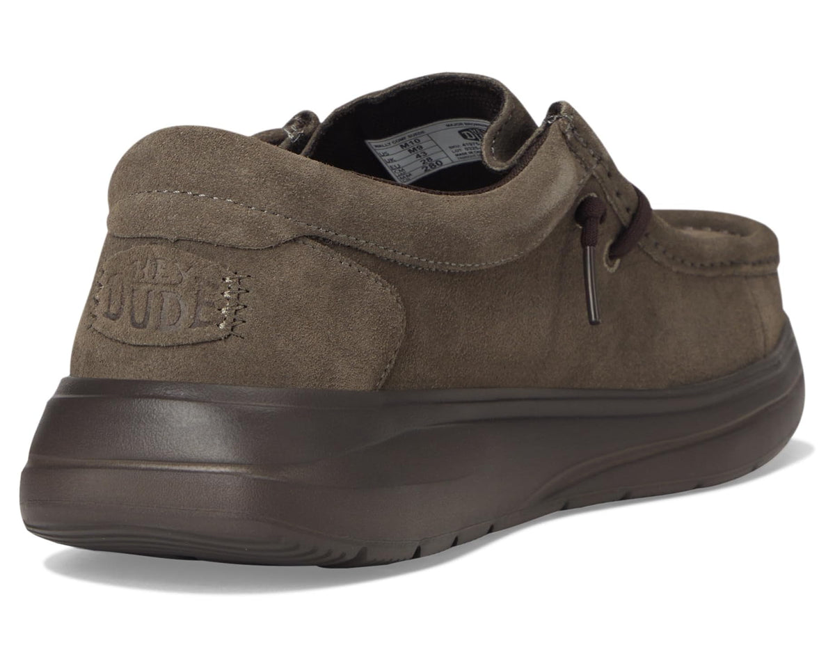 Men's Hey Dude Wally COMF Suede Major Brown/Mole Brown