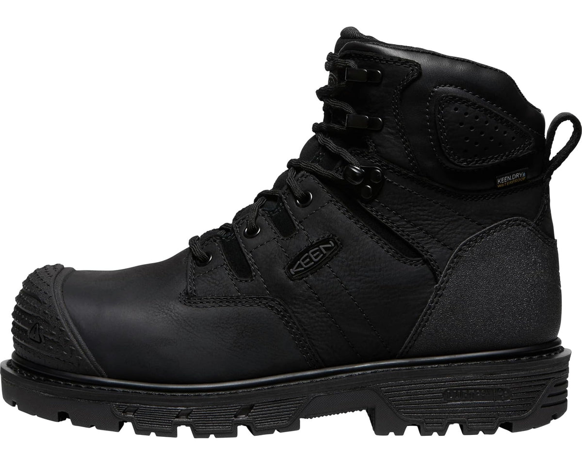 Men's KEEN Utility Camden 6 Waterproof Composite Toe Black/Black