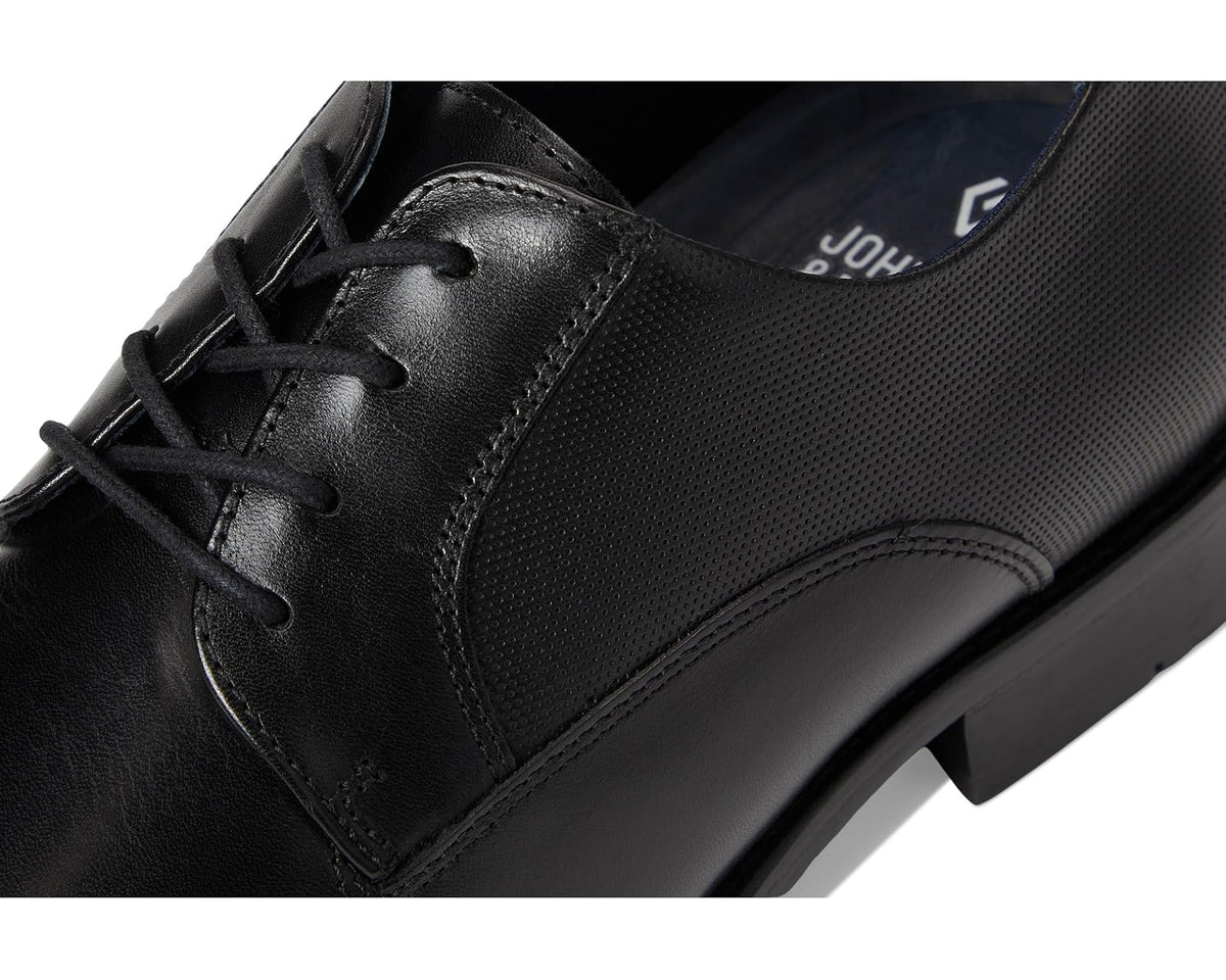 Men's Johnston & Murphy Landry Embossed Plain Toe Black Full Grain