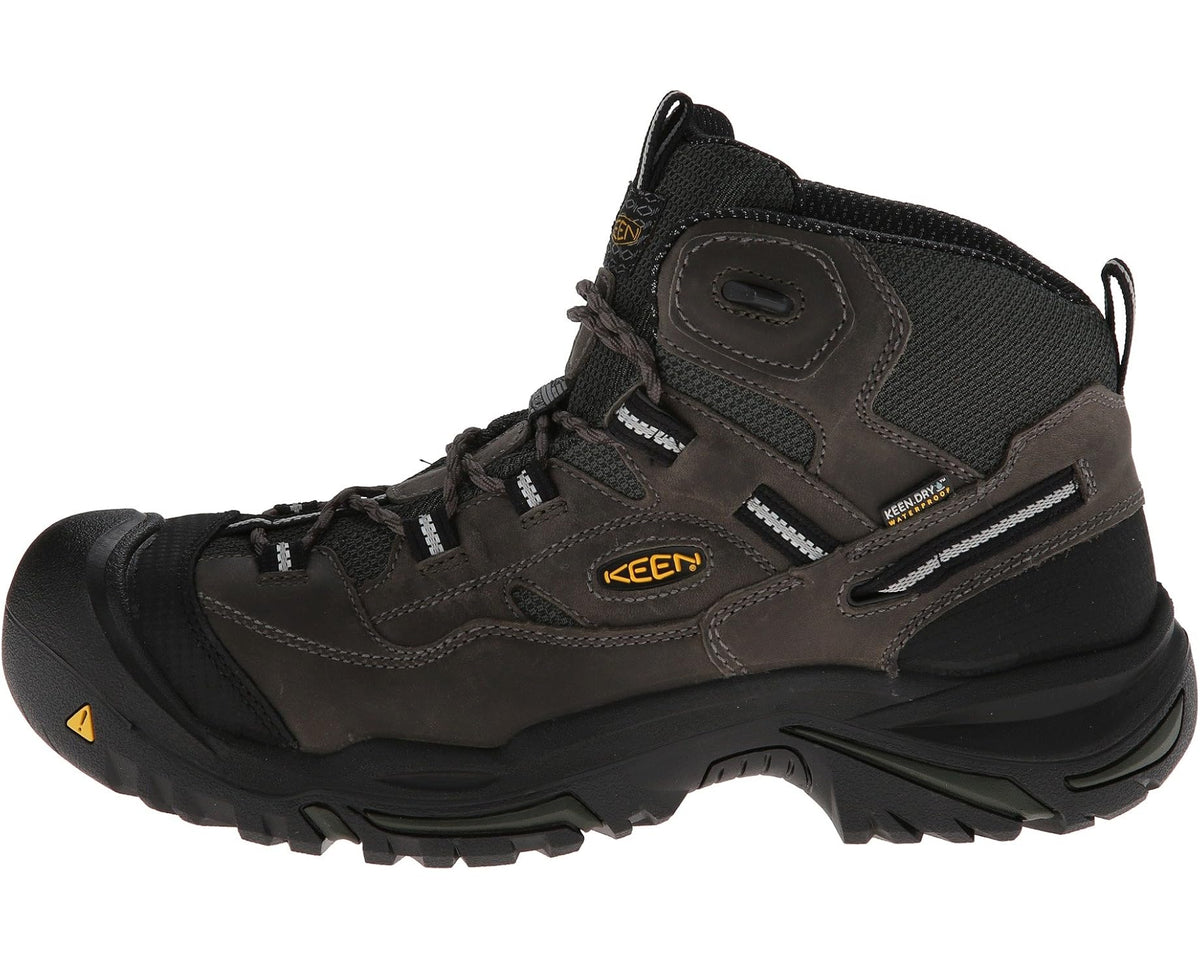 Men's KEEN Utility Braddock Mid Waterproof (Steel Toe) Gargoyle/Forest Night