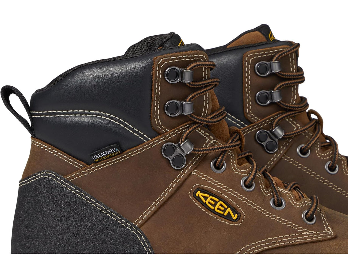 Men's KEEN Utility Evanston 6·Soft Toe Waterproof Bison/Black