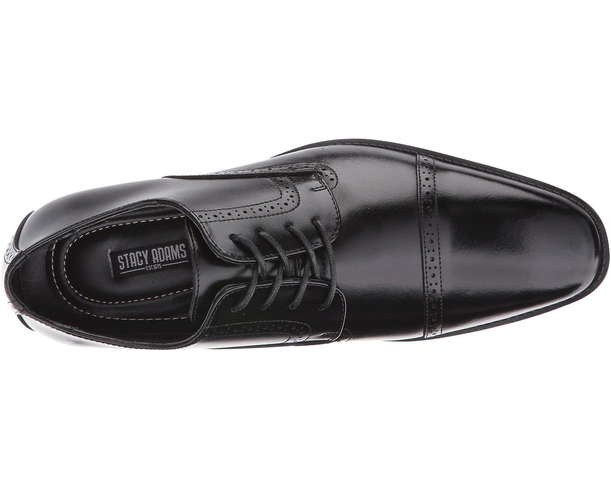 Men's Stacy Adams Abbott Slip Resistant Cap Toe Oxford Black