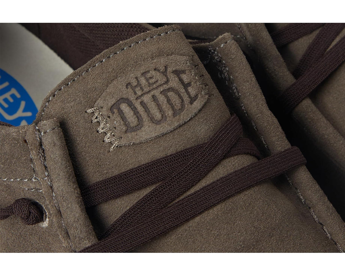 Men's Hey Dude Wally COMF Suede Major Brown/Mole Brown