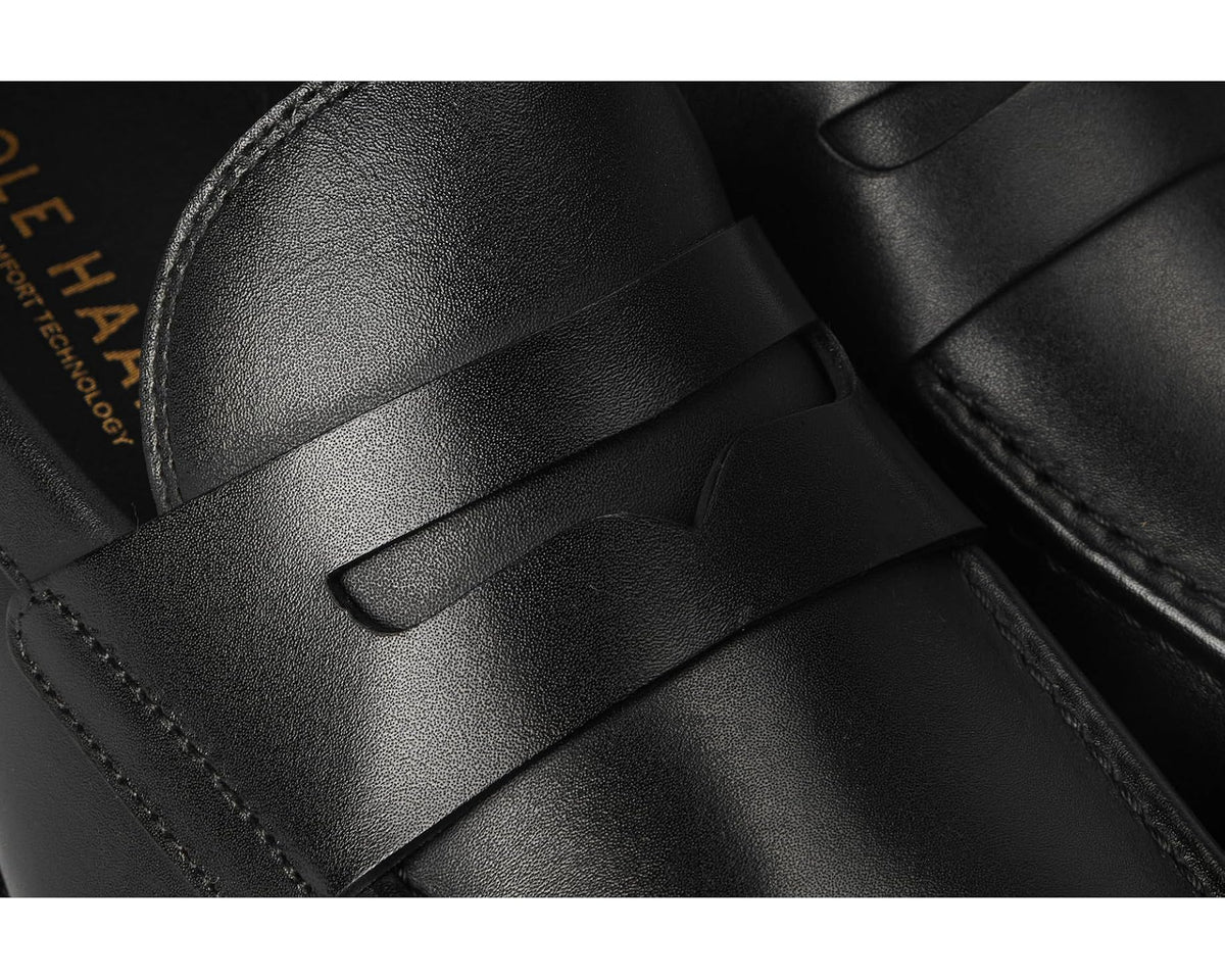 Men's Cole Haan Harmon Grand Penny Loafers Black Waterproof/Black/Black